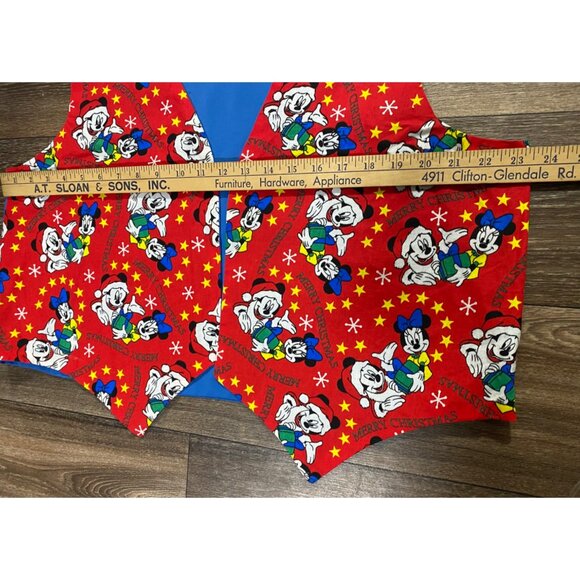 VINTAGE DISNEY MICKEY AND MINNIE MOUSE CHRISTMAS VEST GIFTS M/L UNBRANDED - Picture 4 of 6